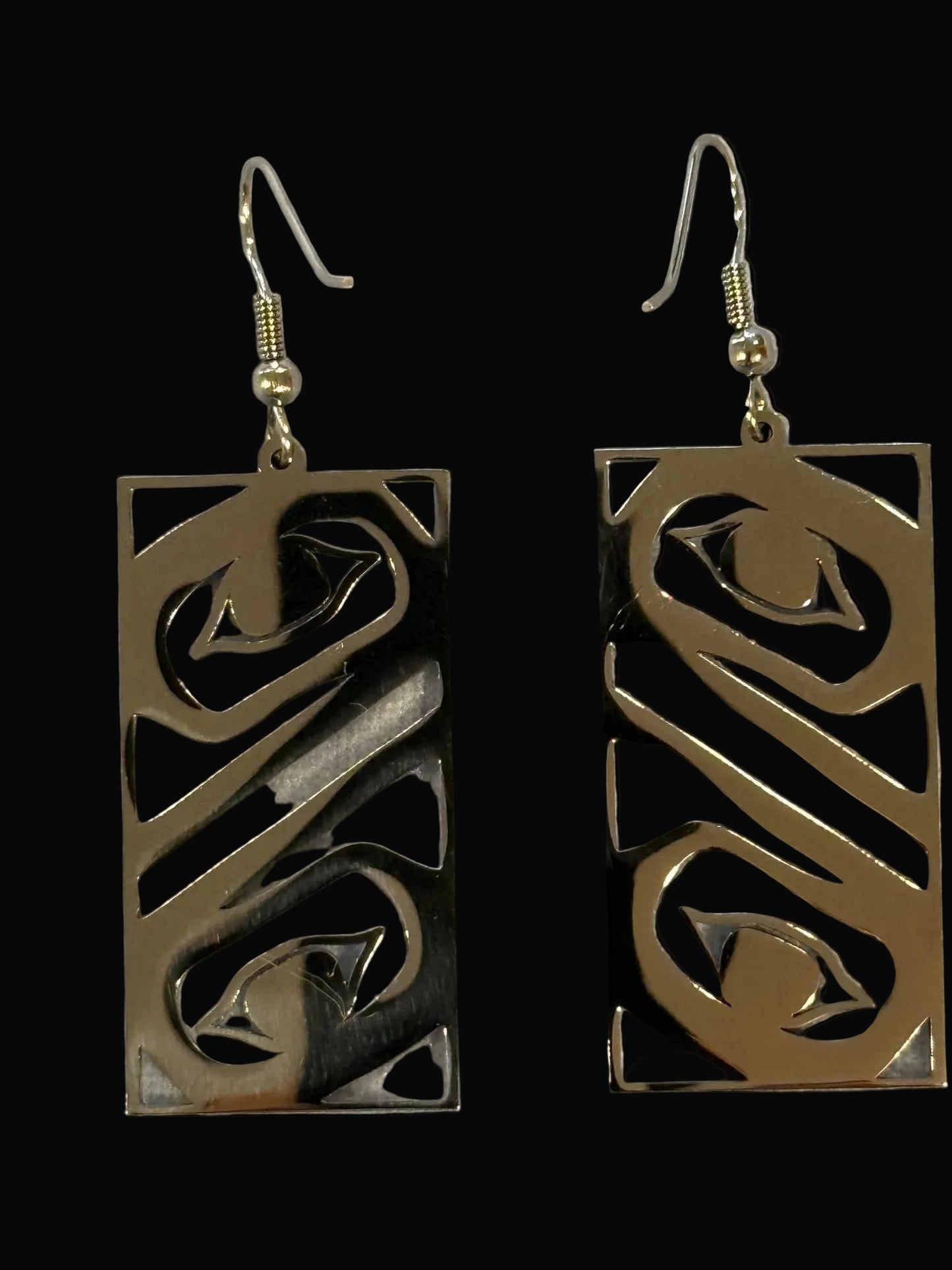 Stainless Steel Panel Earrings