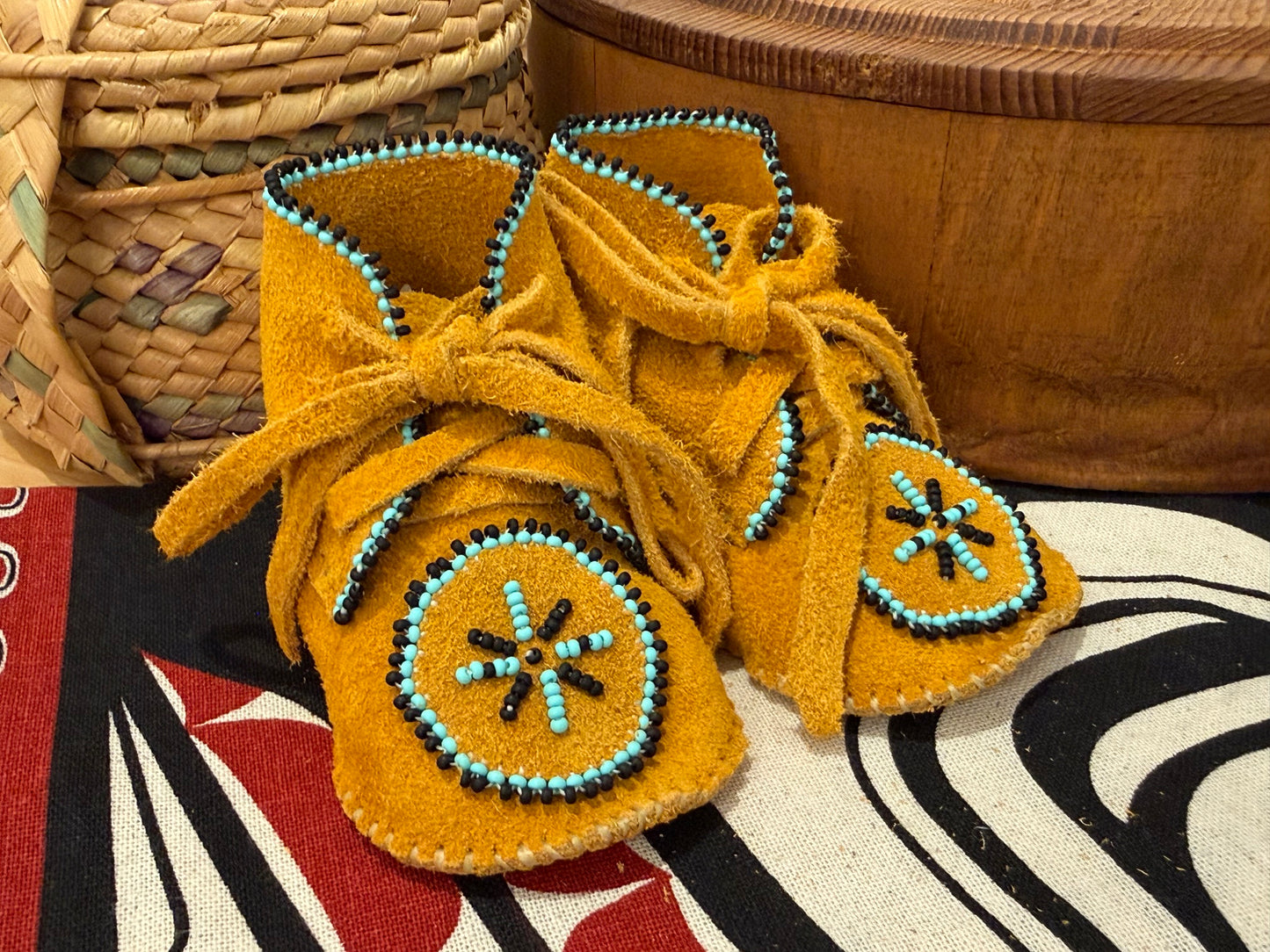 Newborn Moose Hide Moccasins