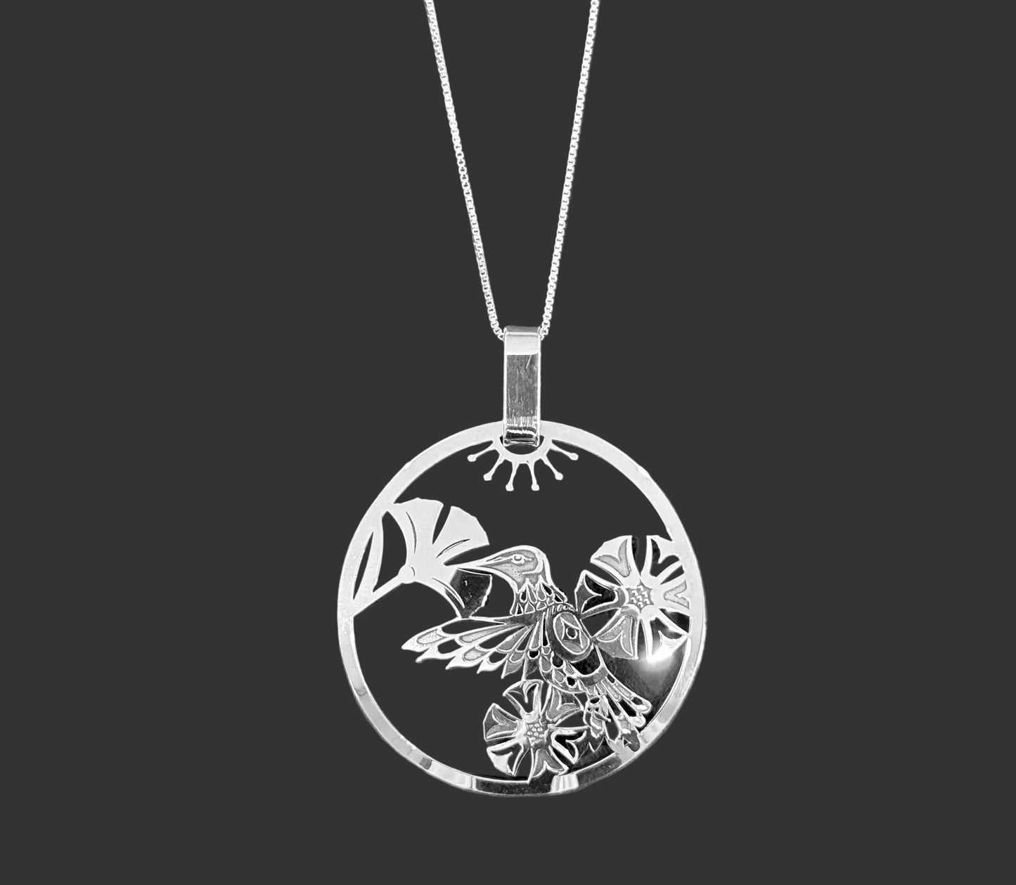 Sterling Silver Hummingbird Pendant