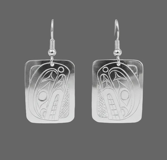 Stirling Silver Killer Whale Earrings