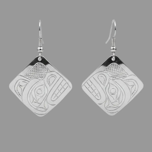 Sterling Silver Bear Earrings