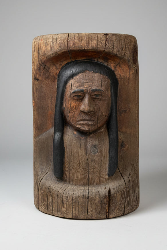 Large Vintage Cedar Sculpture