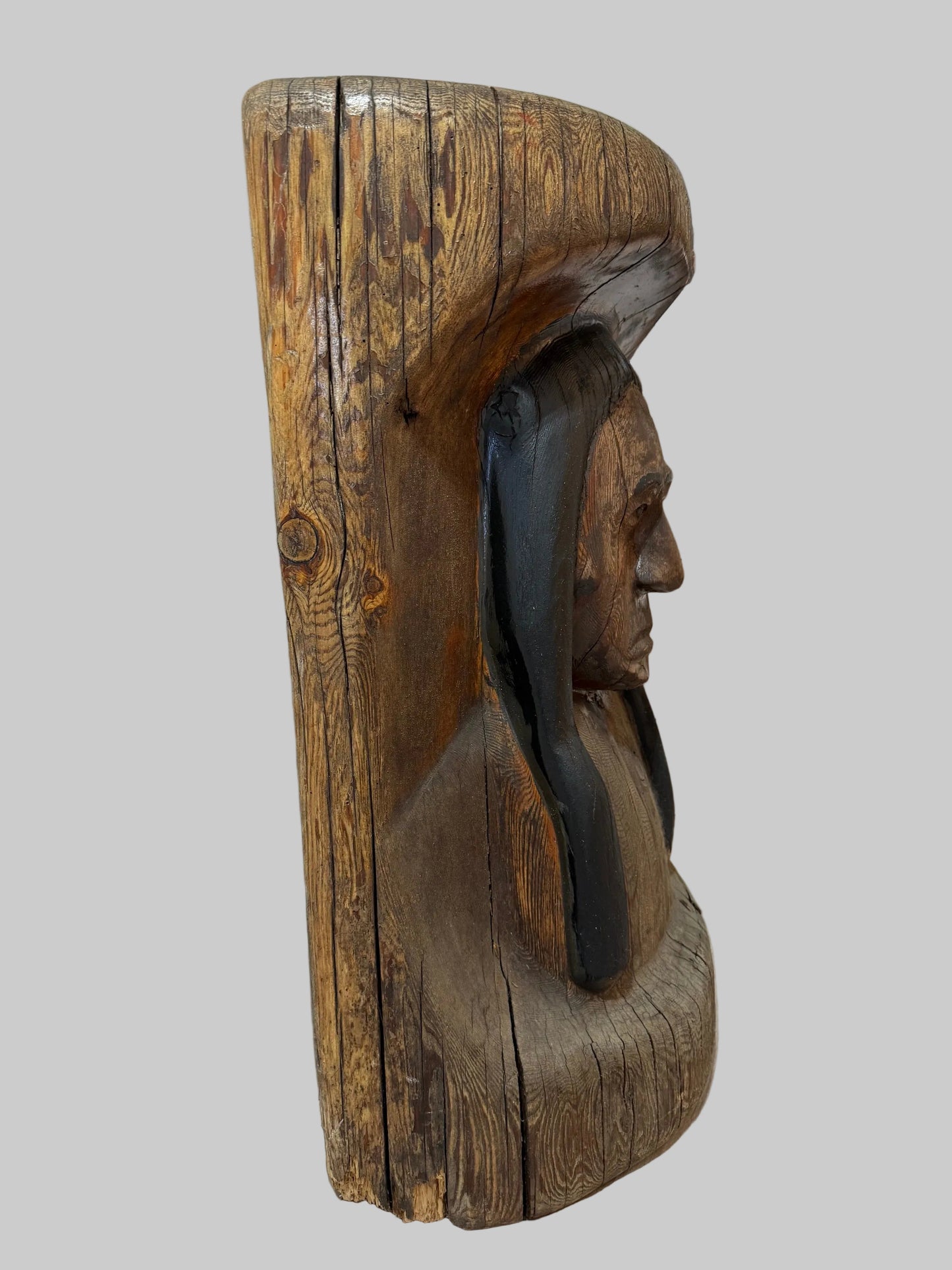 Large Vintage Cedar Sculpture