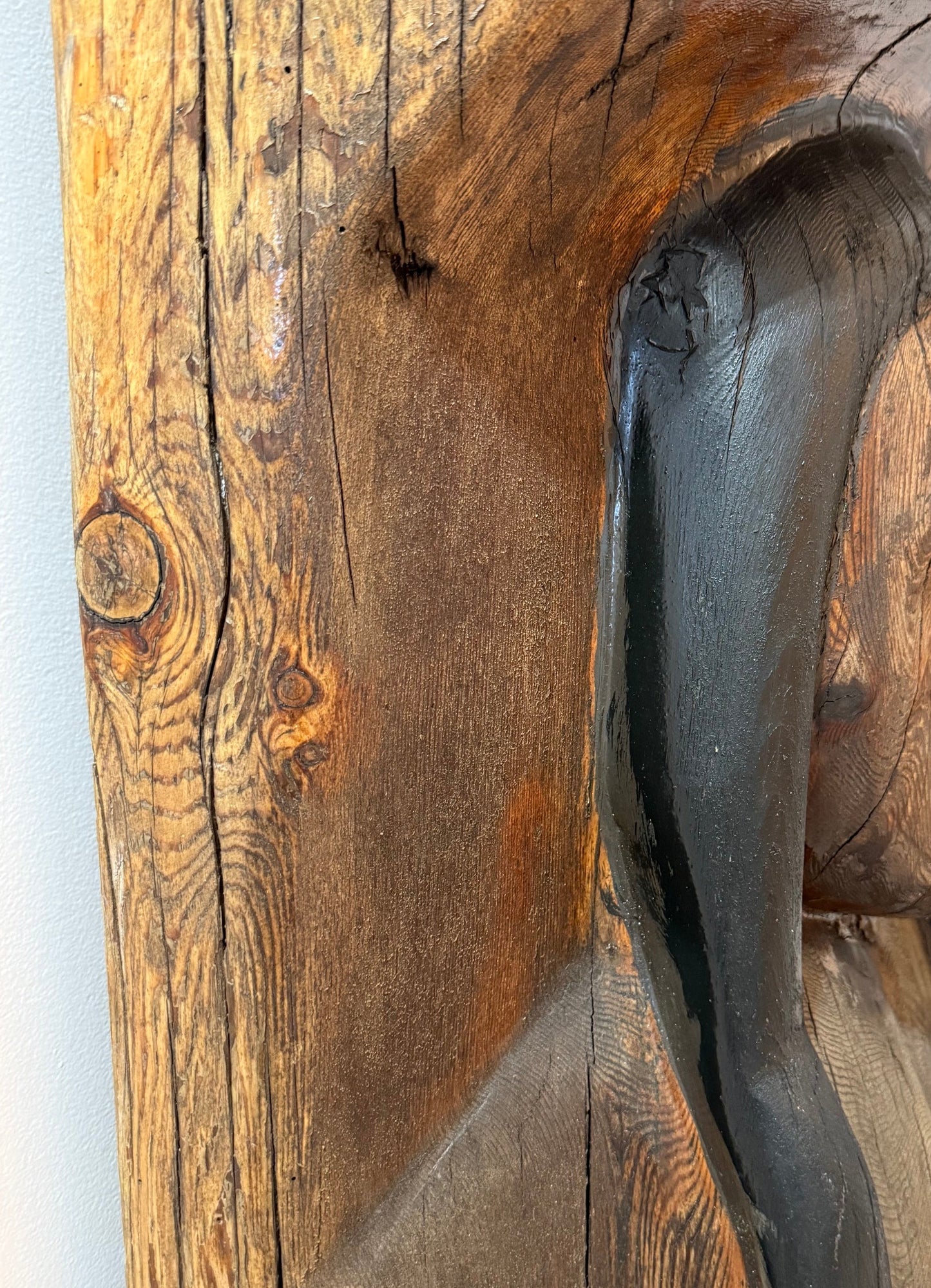 Large Vintage Cedar Sculpture