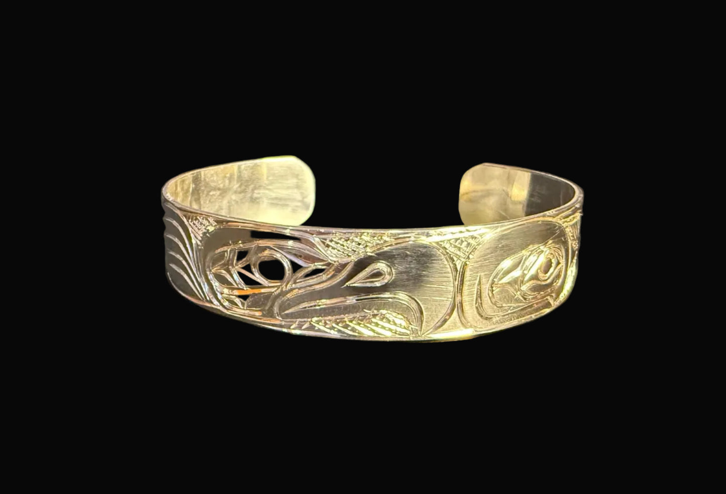 1/2" Sterling Silver Eagle/Salmon Bracelet