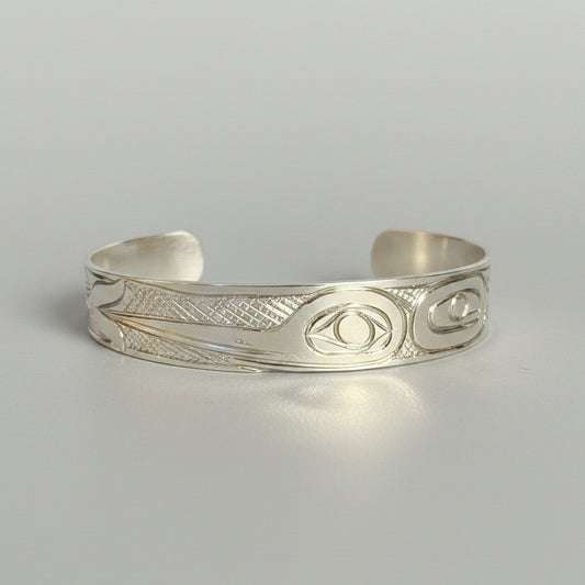 3/8" Stirling Silver Hummingbird Bracelet