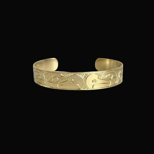 3/8" Split Eagle Stirling Silver Bracelet