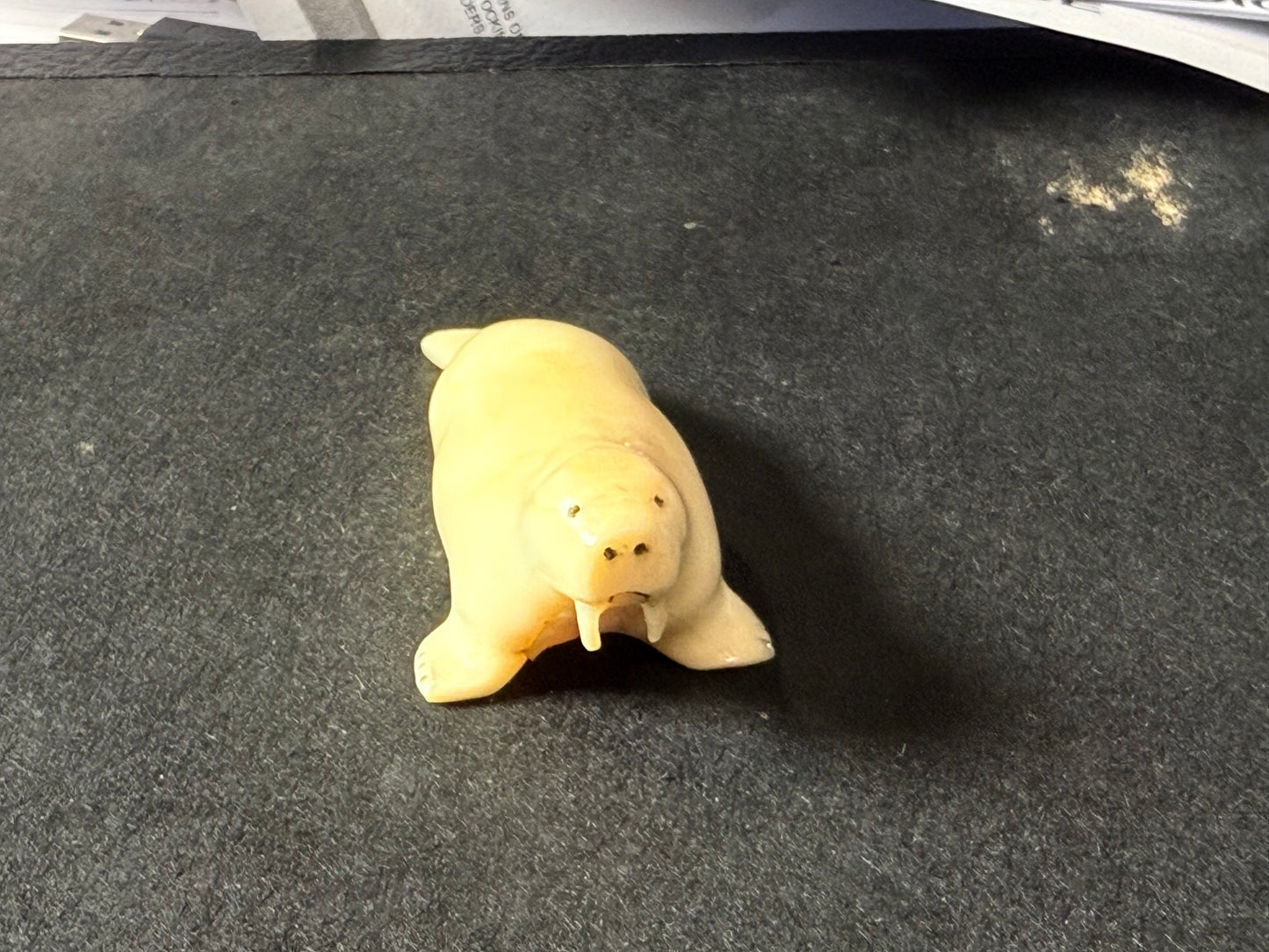 Inuit Walrus Family Ivory Seal Set (3)