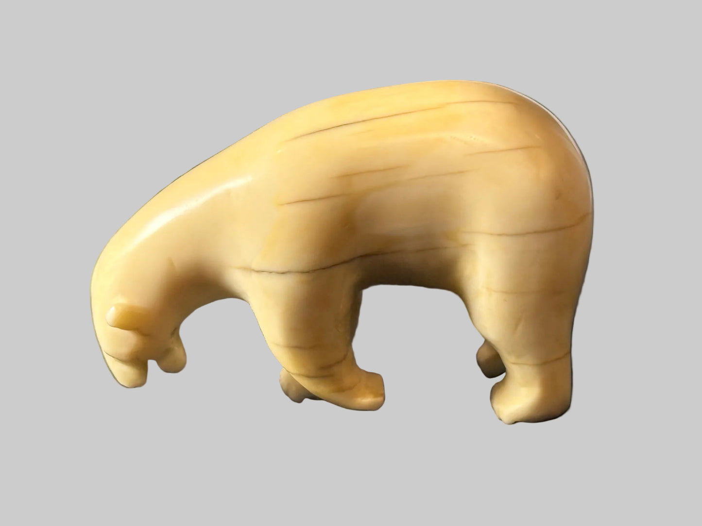 Vintage Ivory Walrus Tusk Polar Bear