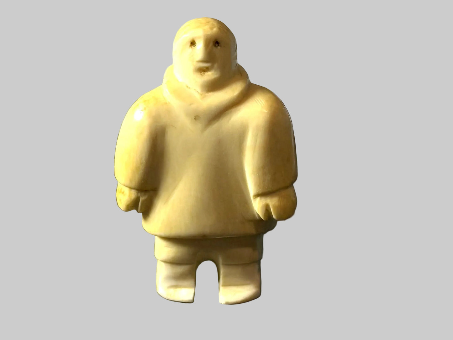 Vintage Walrus Tusk Inuit Man