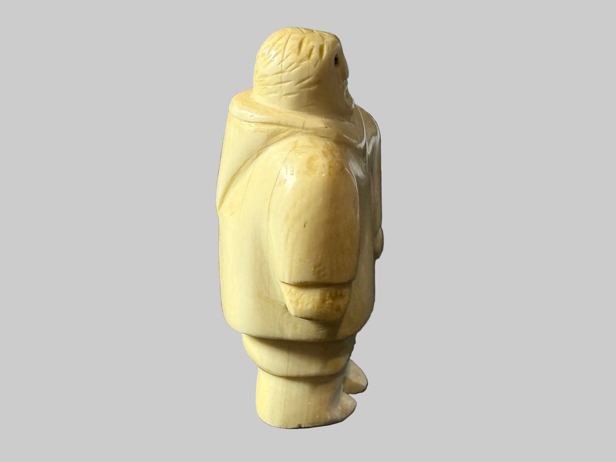 Vintage Walrus Tusk Inuit Man