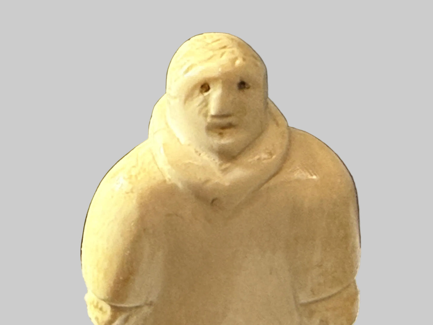 Vintage Walrus Tusk Inuit Man