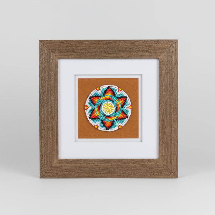 10" Framed Beaded Medallion