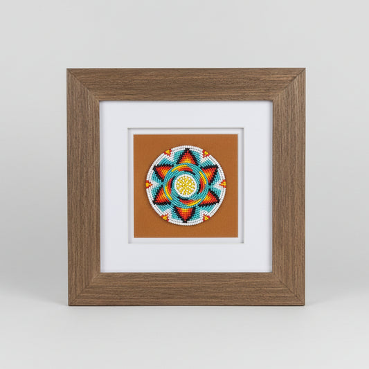10" Framed Beaded Medallion