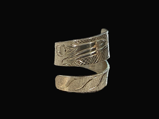 Stirling Silver Hummingbird Wrap Ring 2