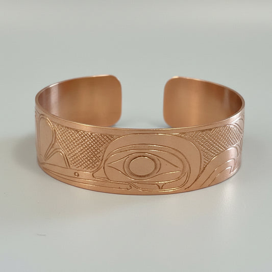 3/4" Copper Hummingbird Bracelet