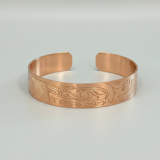 1/2" Copper Wolf Bracelet