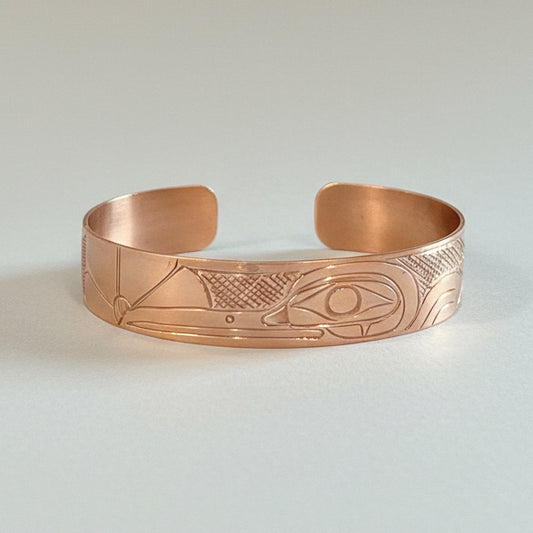1/2" Copper Hummingbird Bracelet