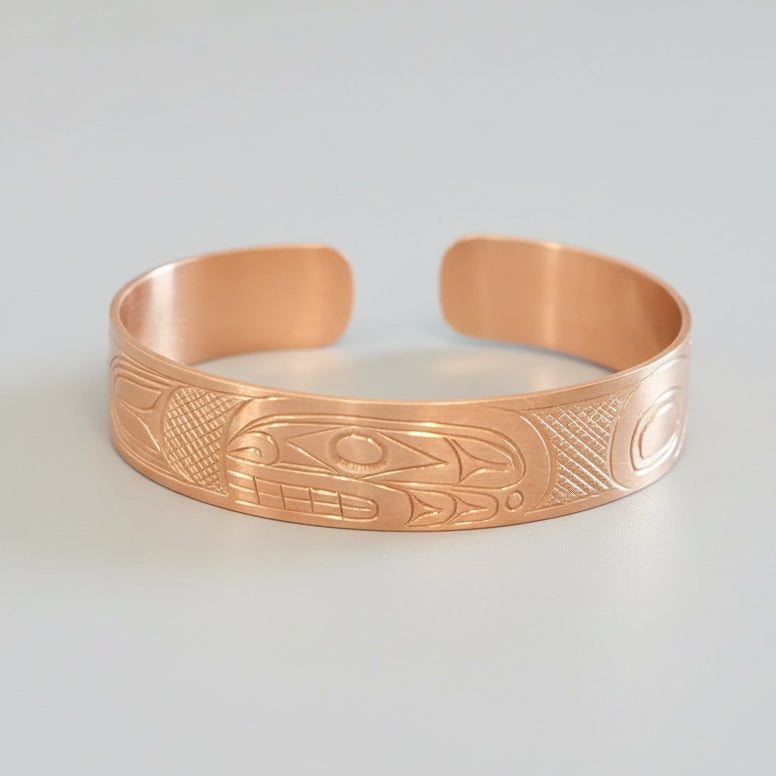 1/2" Copper Killer Whale Bracelet