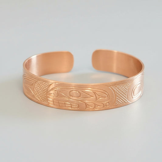 1/2" Copper Killer Whale Bracelet
