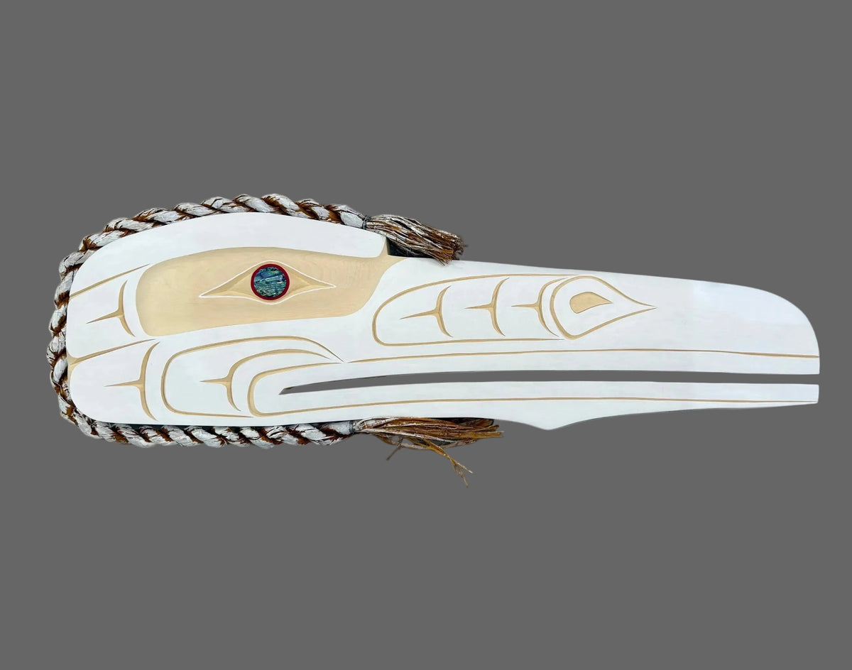 Large White Raven Plaque