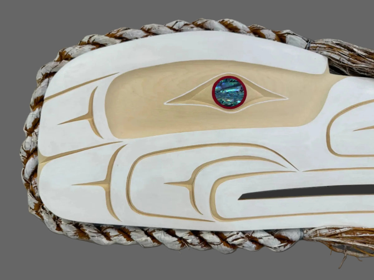 Large White Raven Plaque