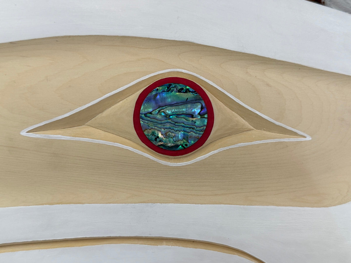 Large White Raven Plaque