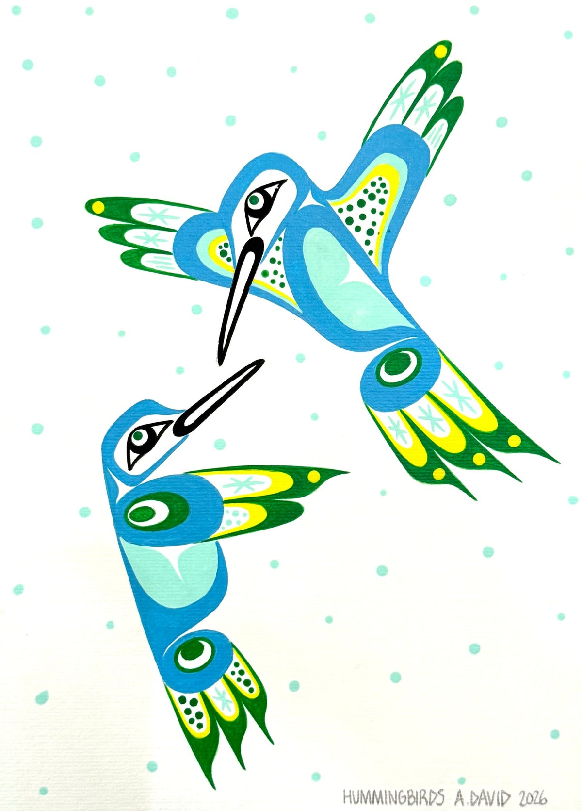 Hummingbirds At Play Series (framed) #4