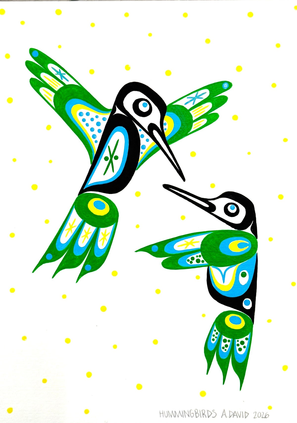 Hummingbirds At Play Series (framed) #2