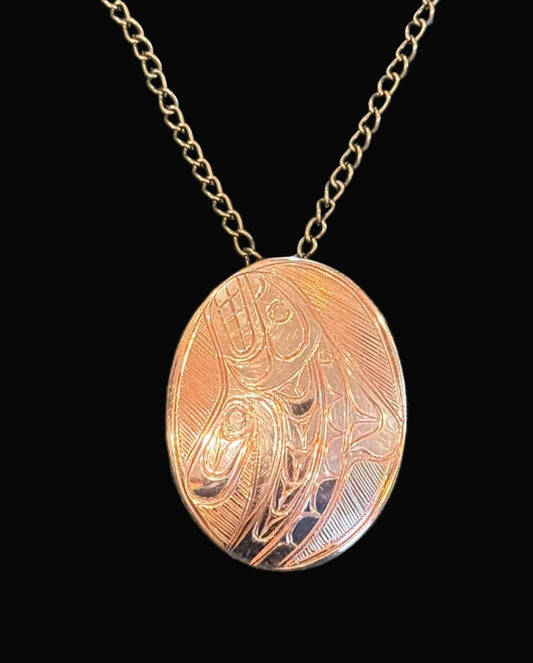 Copper Whale Pendant