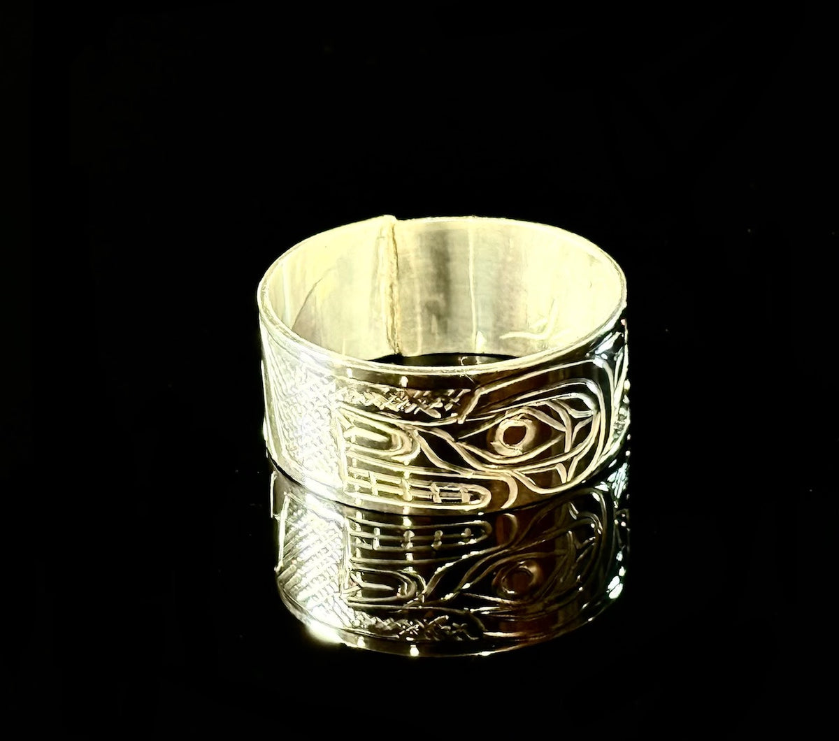 Stirling Silver Wolf Ring