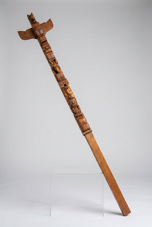 Rare Kwakwaka'wakw Talking Stick