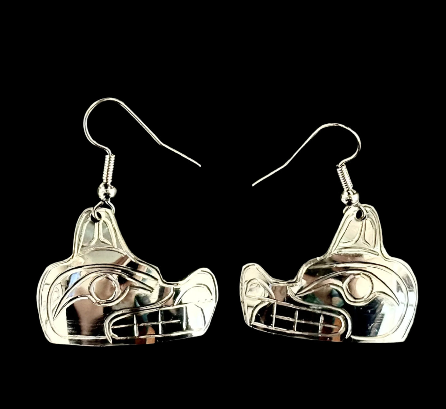 Silver Wolf Earrings