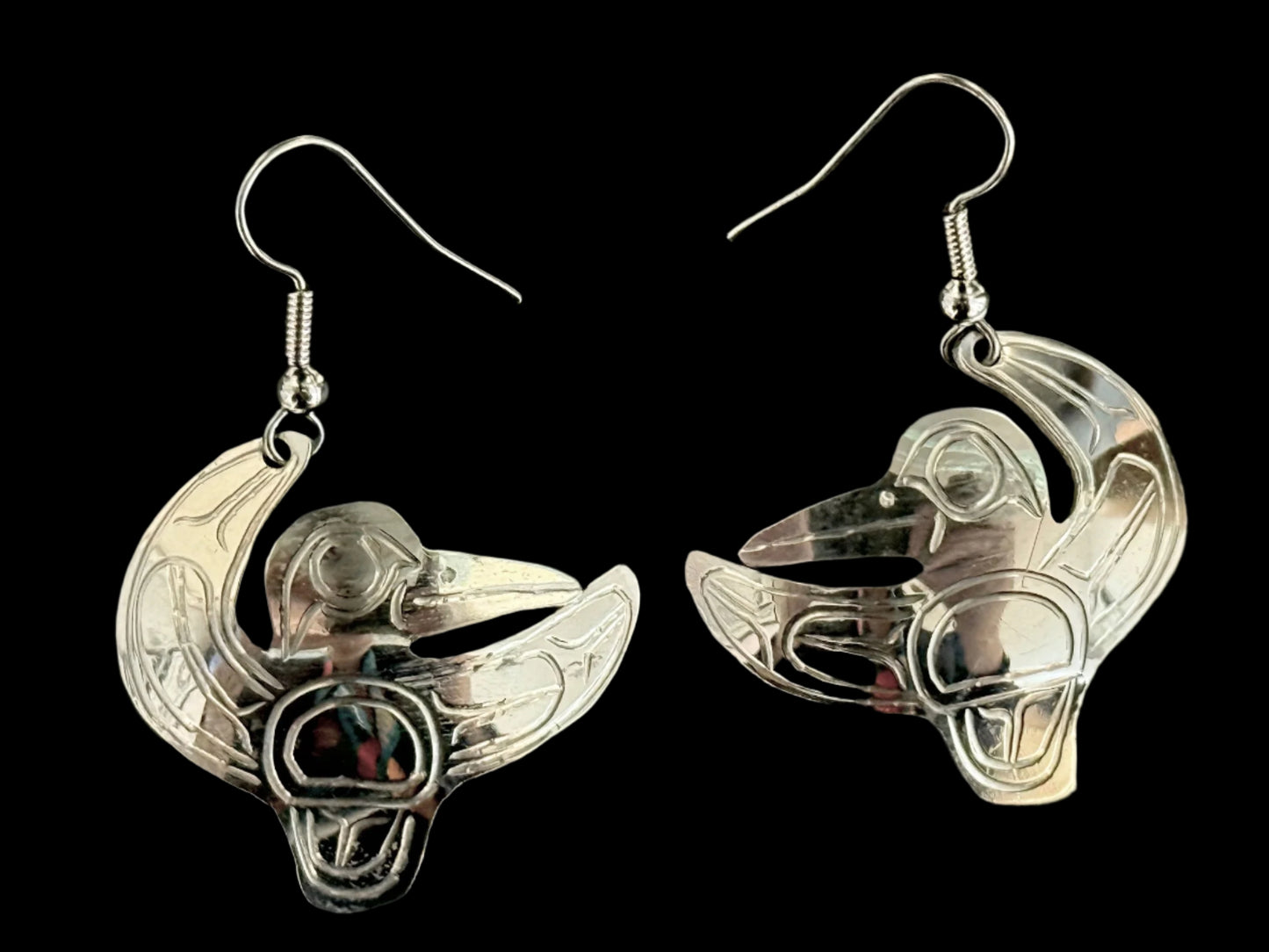 Silver Hummingbird Earrings