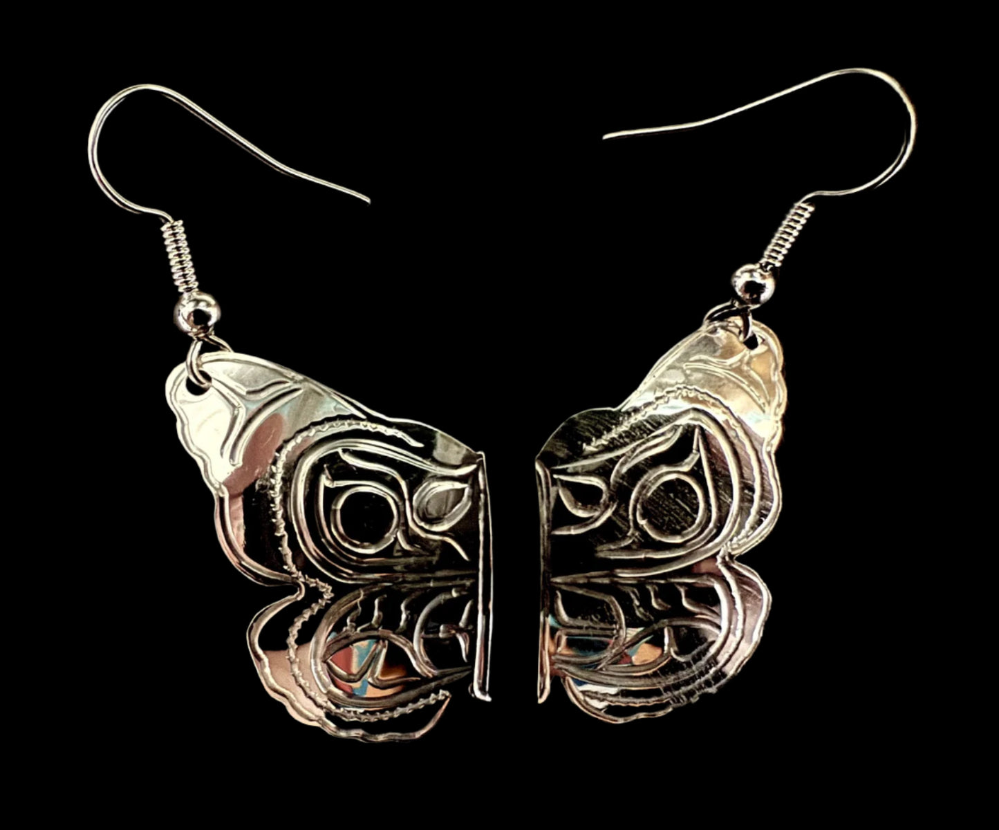 Silver Butterfly Earrings