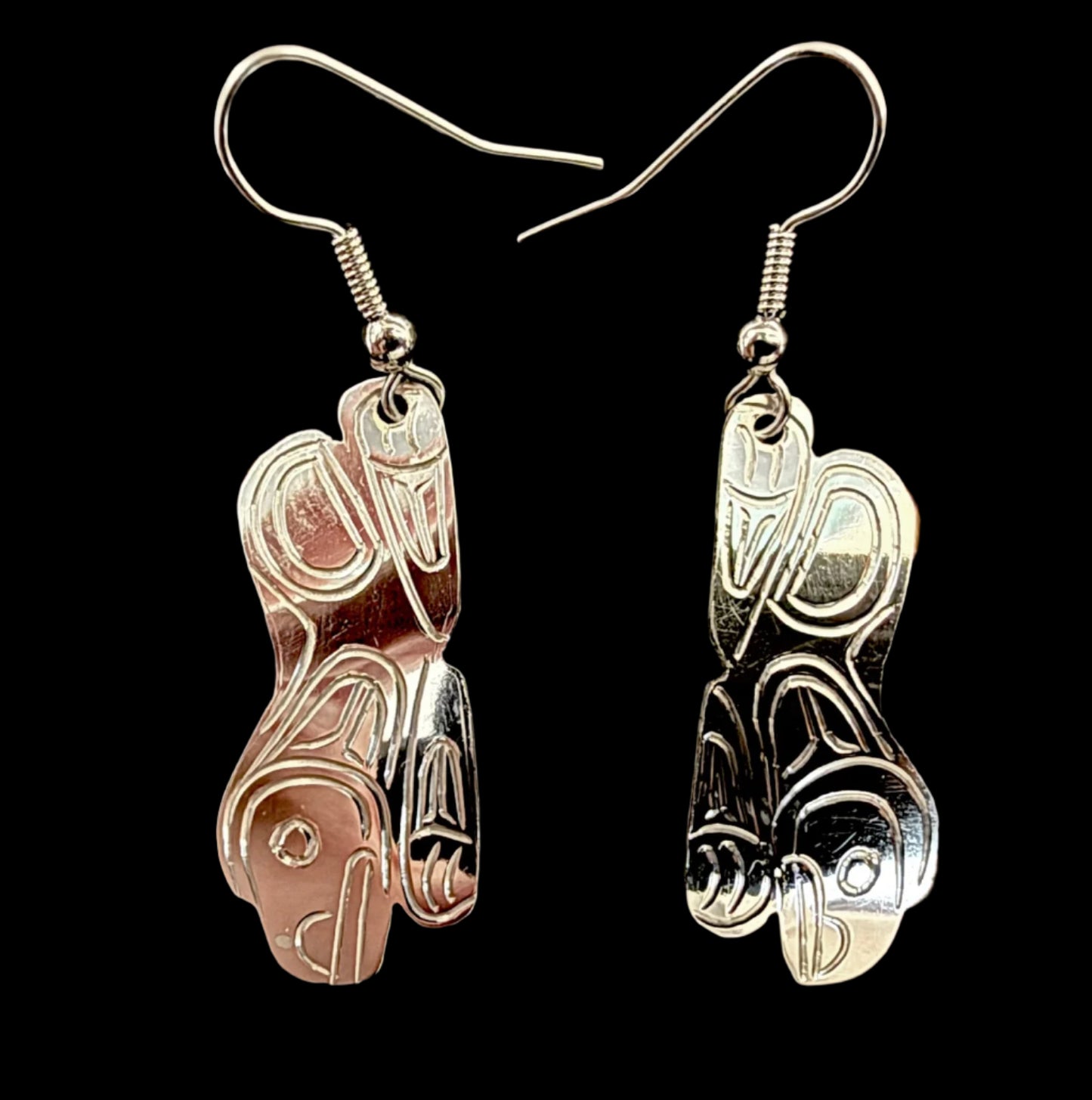 Silver Frog Earrings