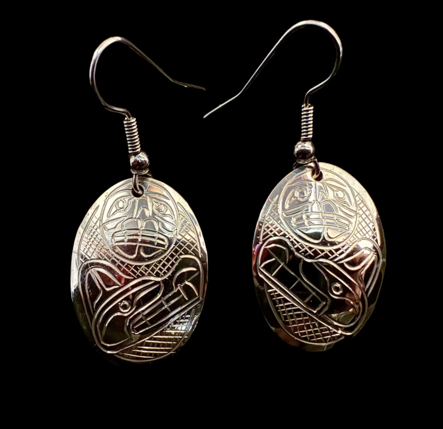 Sterling Silver Wolf Moon Earrings