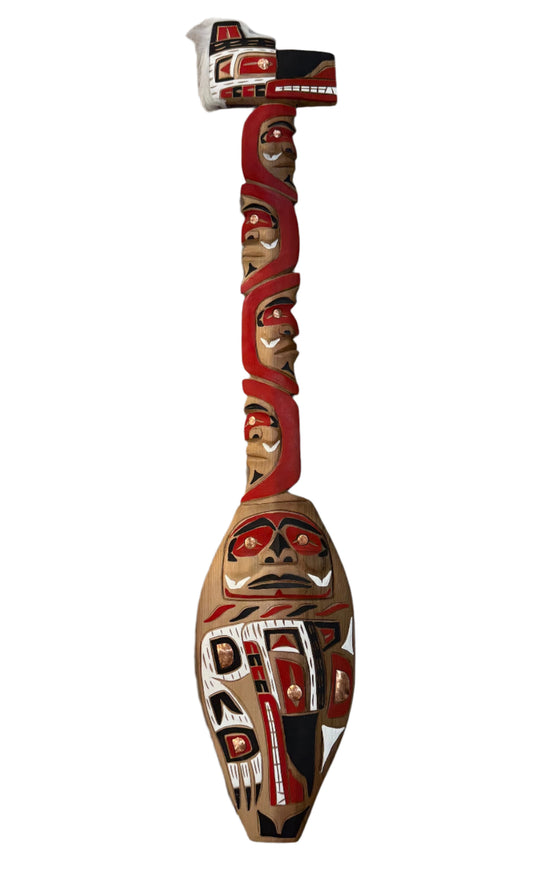 Wolf Moon Paddle with Copper Inlay