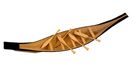 Miniature Hand Carved Kwakiut Canoe