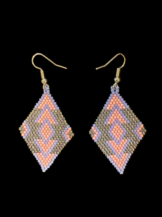 Diamond Beaded Earrings