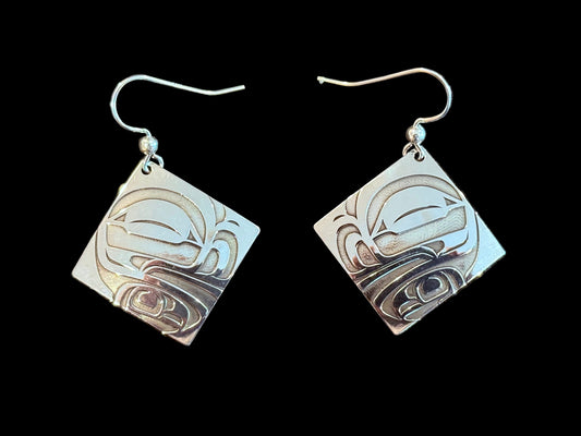 Stirling Silver Frog Earrings