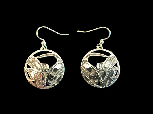 Stirling Silver Wolf Earrings