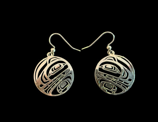 Stirling Silver Wolf Earrings