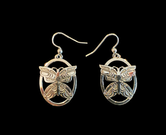 Sterling Silver Butterfly Earring