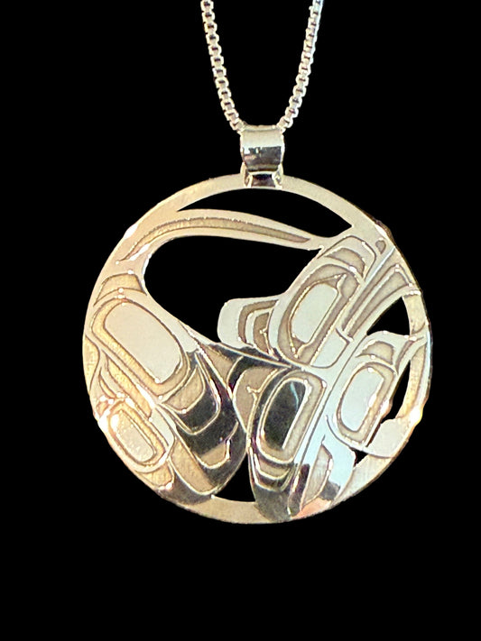 Stirling Silver Wolf Pendant