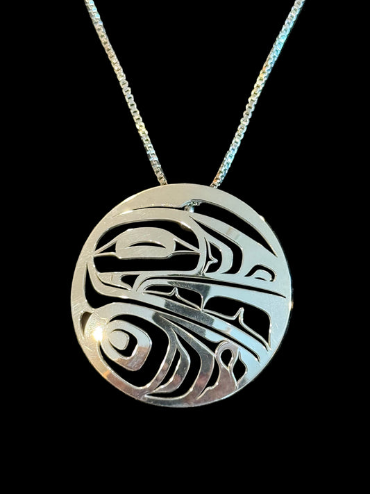 Stirling Silver Raven Pendant