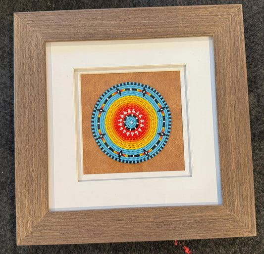 10" Framed Beadwork Diamond