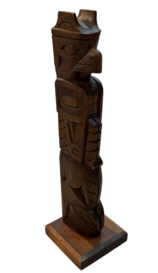 13" Chip Carved Miniature Totem Pole