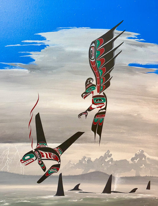 Original Painting "Killer Whale Spirit Pod"