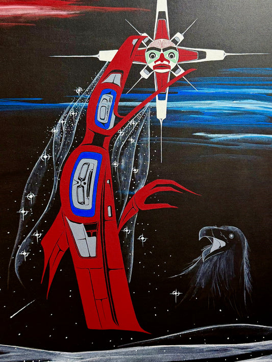 Original Painting "Raven Steals the Light"
